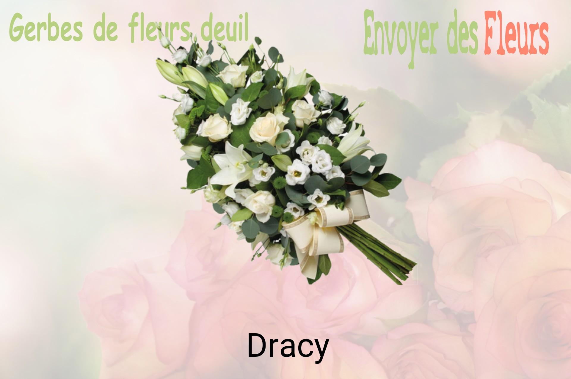 Gerbe de fleurs de deuil livrée à Dracy